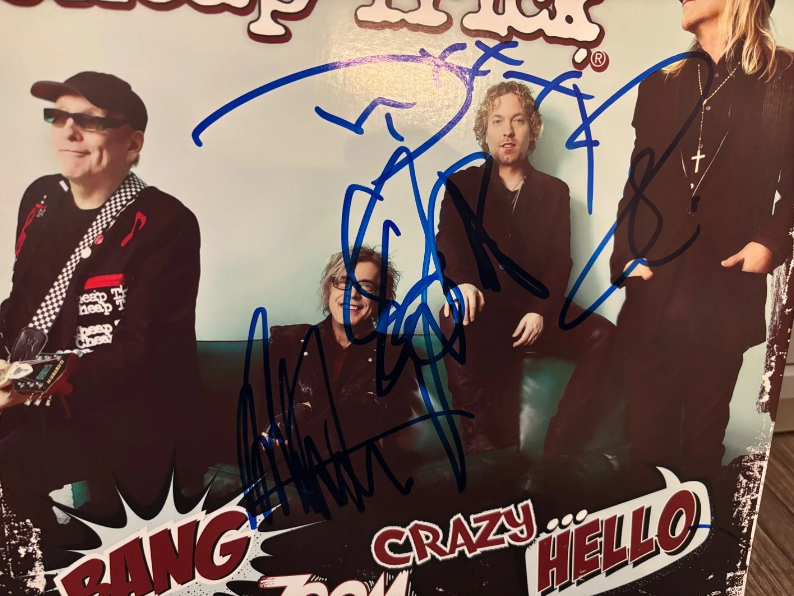 CHEAP TRICK SIGNED AUTOGRAPHED LP VINYL X4 RICK NIELSON BANG ZOOM CRAZY HELLO, изображение 3