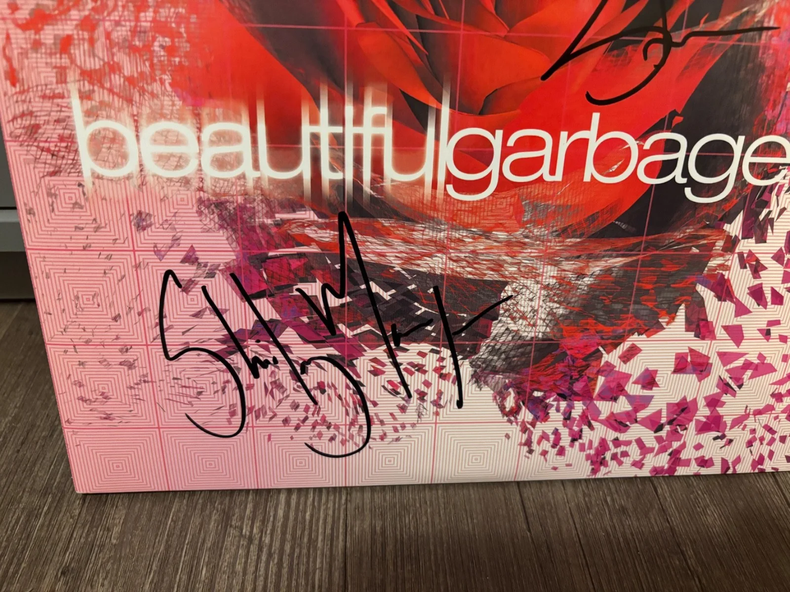 GARBAGE SIGNED AUTOGRAPHED LP VINYL BEAUTIFUL GARBAGE RARE SHIRLEY MANSON X4, изображение 3