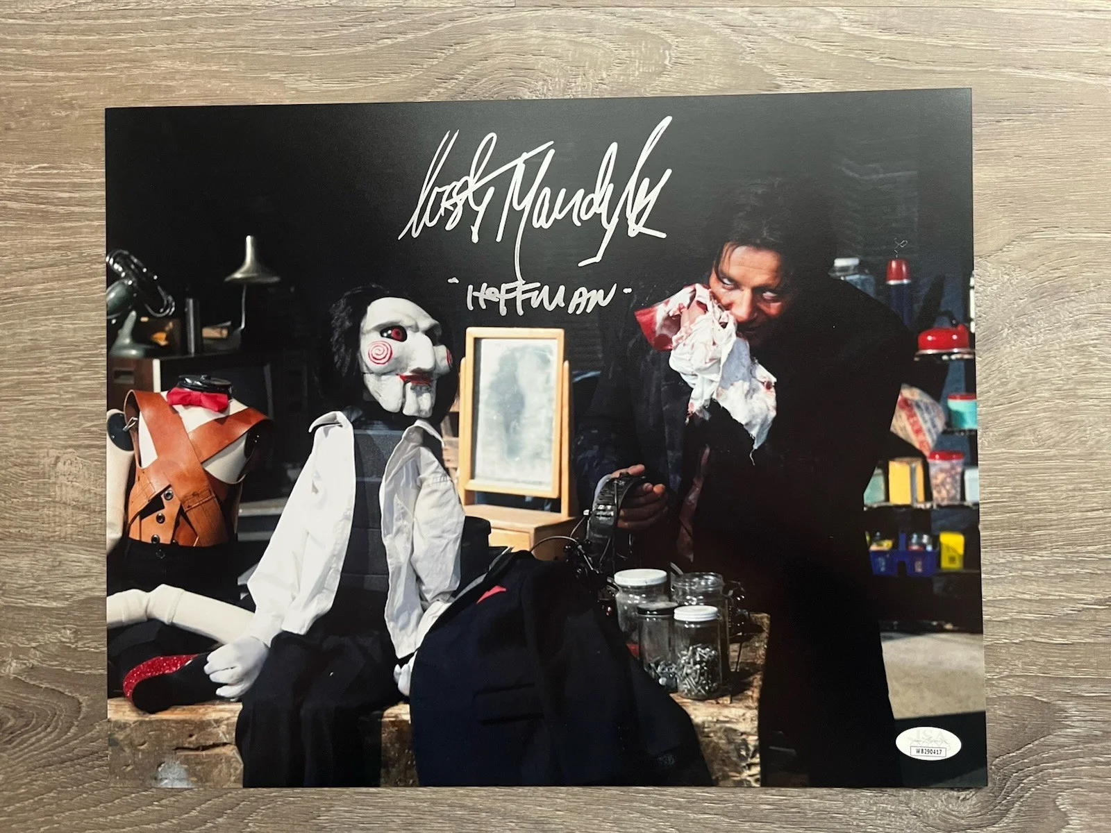 Costas Mandylor — Costas Mandylor Signed Saw 11x14 Photo JSA COA Detective Hoffman Jigsaw Horror, image 2