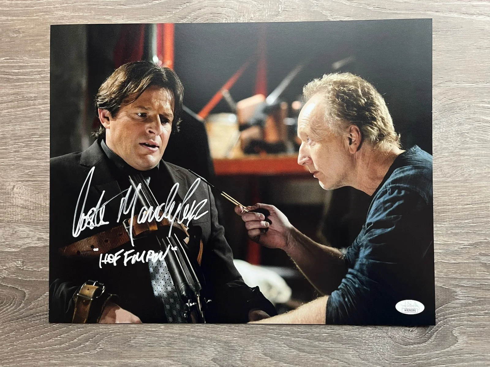 Costas Mandylor — Costas Mandylor Signed Saw 11x14 Photo JSA COA Detective Hoffman Jigsaw Horror, image 2
