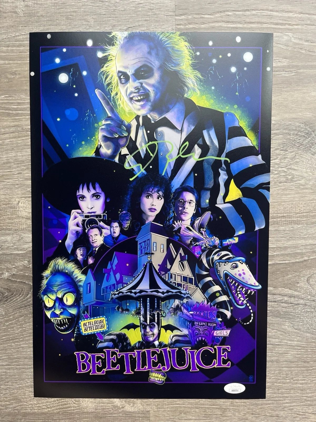 Alec Baldwin — Alec Baldwin Signed Beetlejuice 11x17 Photo JSA COA Adam Maitland Horror Auto, изображение 2