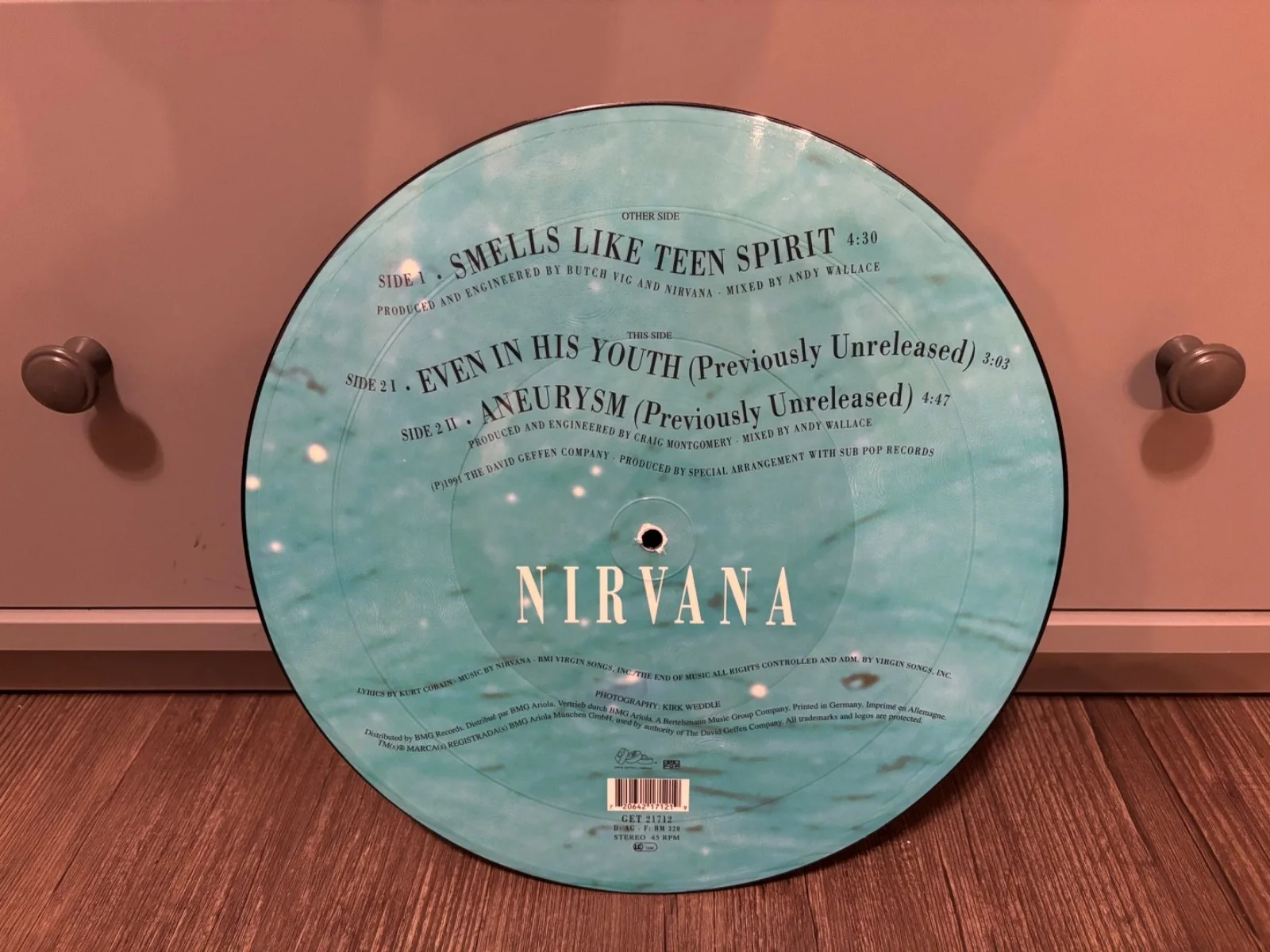 NIRVANA SIGNED AUTOGRAPHED LP VINYL PIC DISC SMELLS TEEN X3 KRIST CHAD BUTCH, image 5