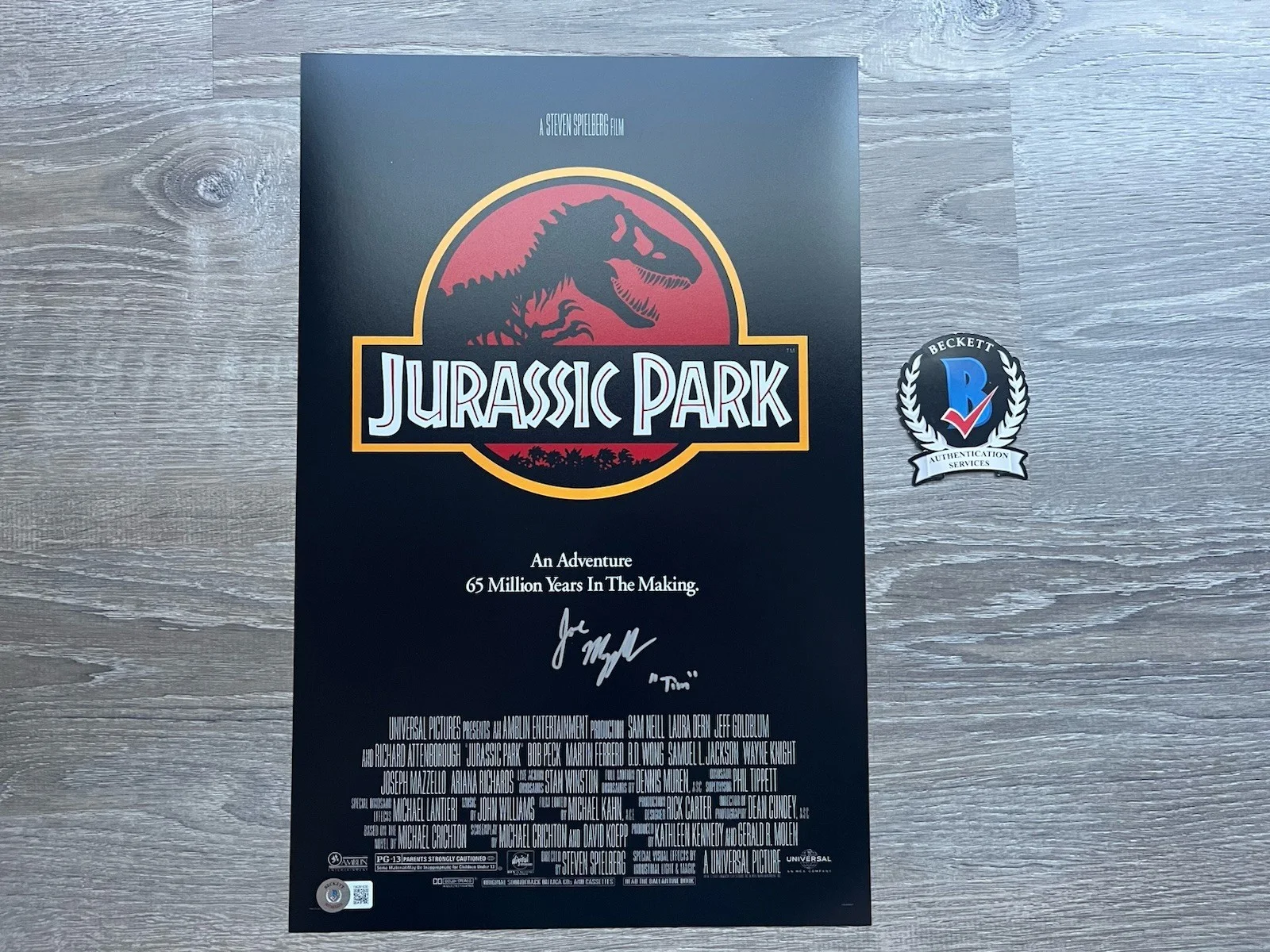Joseph Mazzello — Joseph Mazzello Signed Jurassic Park 11x17 Photo Beckett COA Tim Murphy