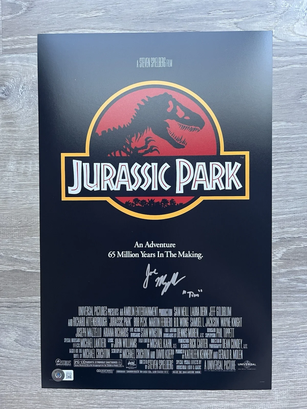 Joseph Mazzello — Joseph Mazzello Signed Jurassic Park 11x17 Photo Beckett COA Tim Murphy, image 2