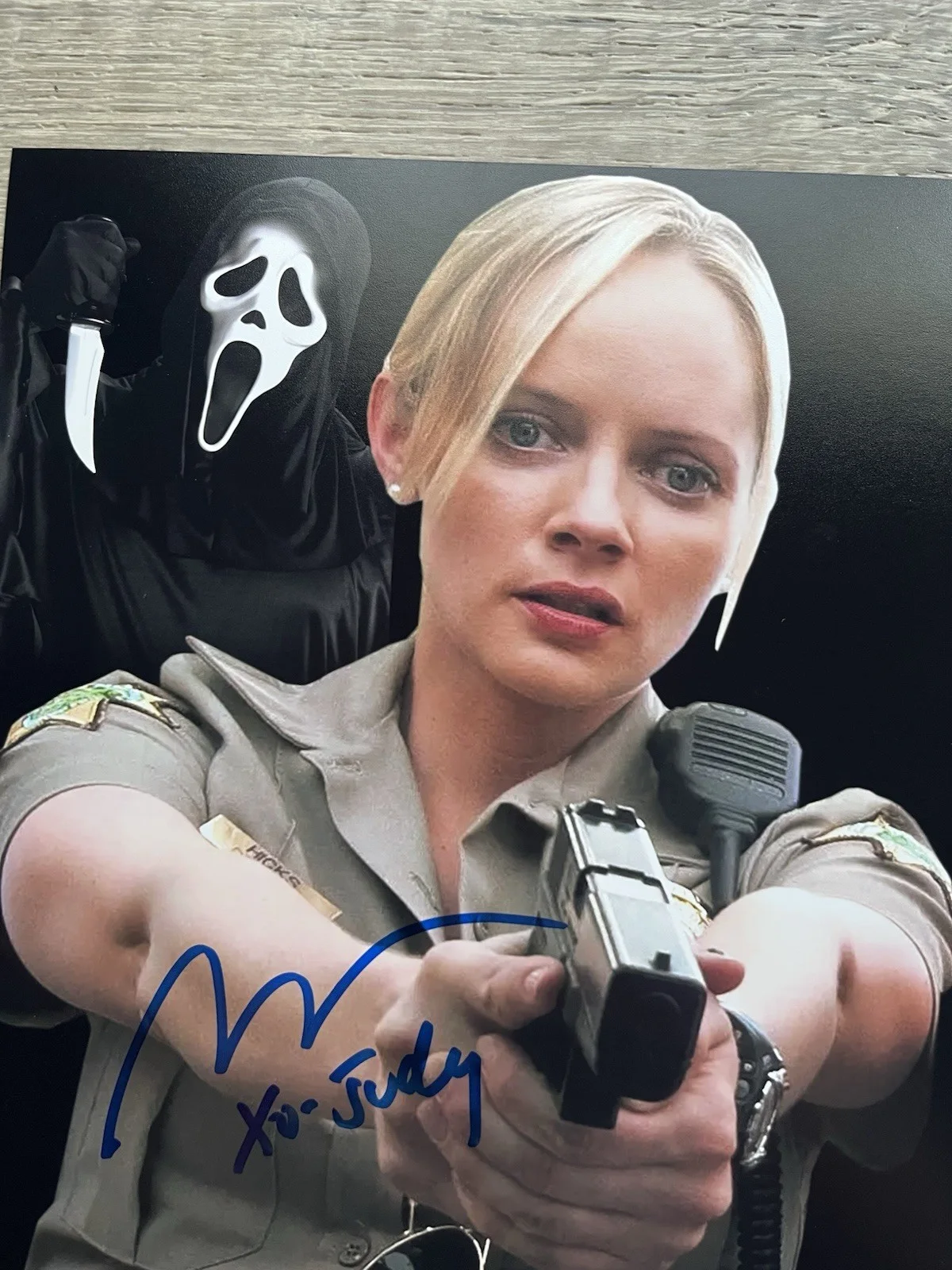 Marley Shelton — Marley Shelton Signed Scream 8x10 Photo JSA COA Deputy Judy Hicks Ghostface, image 3