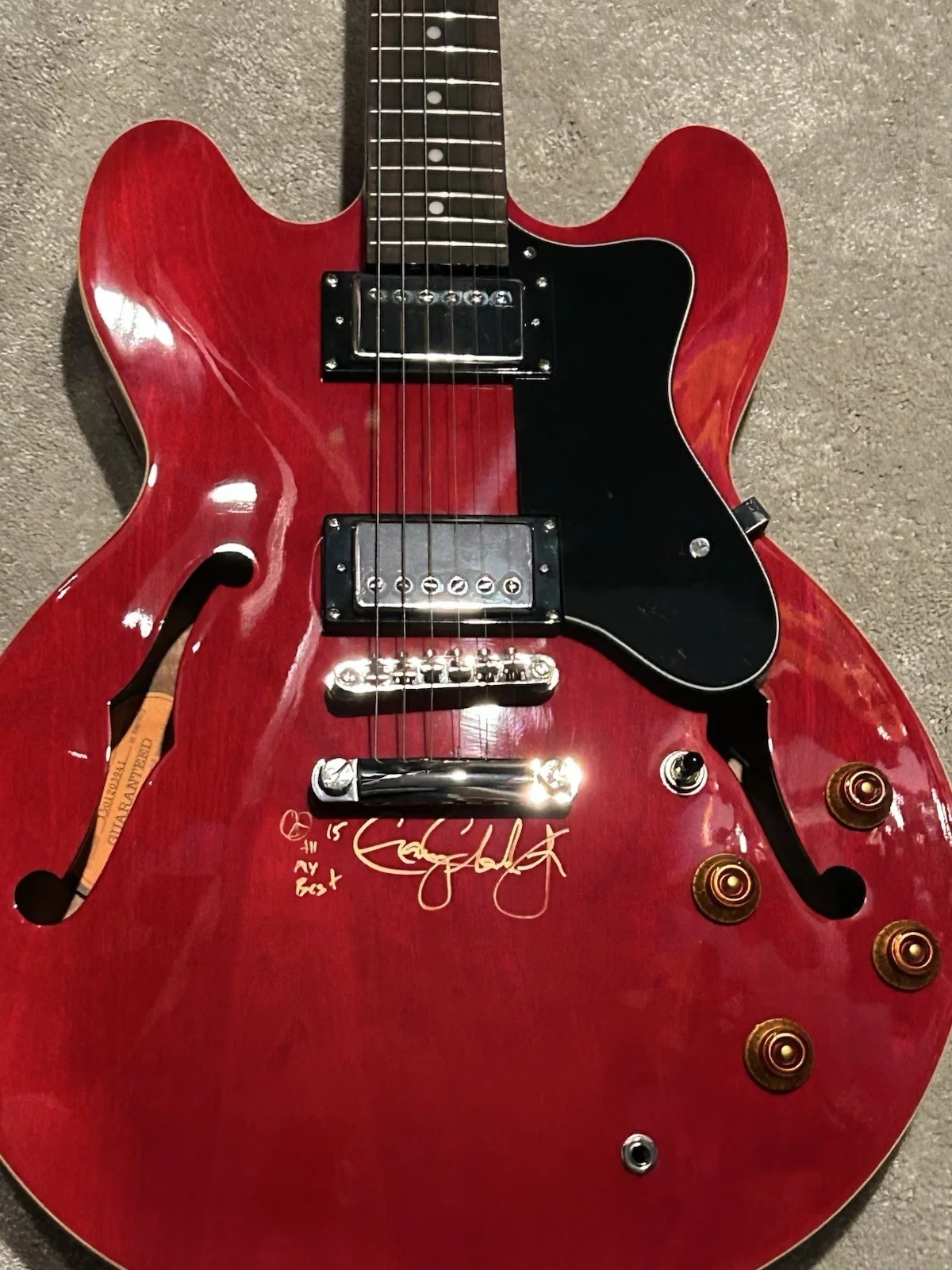 Gary Clark Jr. Signed Epiphone Guitar Autographed With Peace Inscription JSA LOA, изображение 3