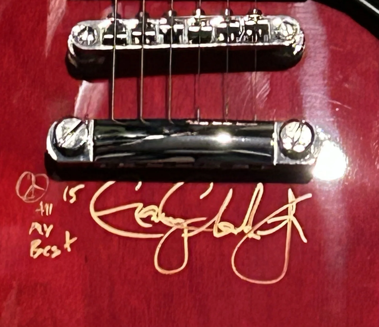 Gary Clark Jr. Signed Epiphone Guitar Autographed With Peace Inscription JSA LOA, изображение 5
