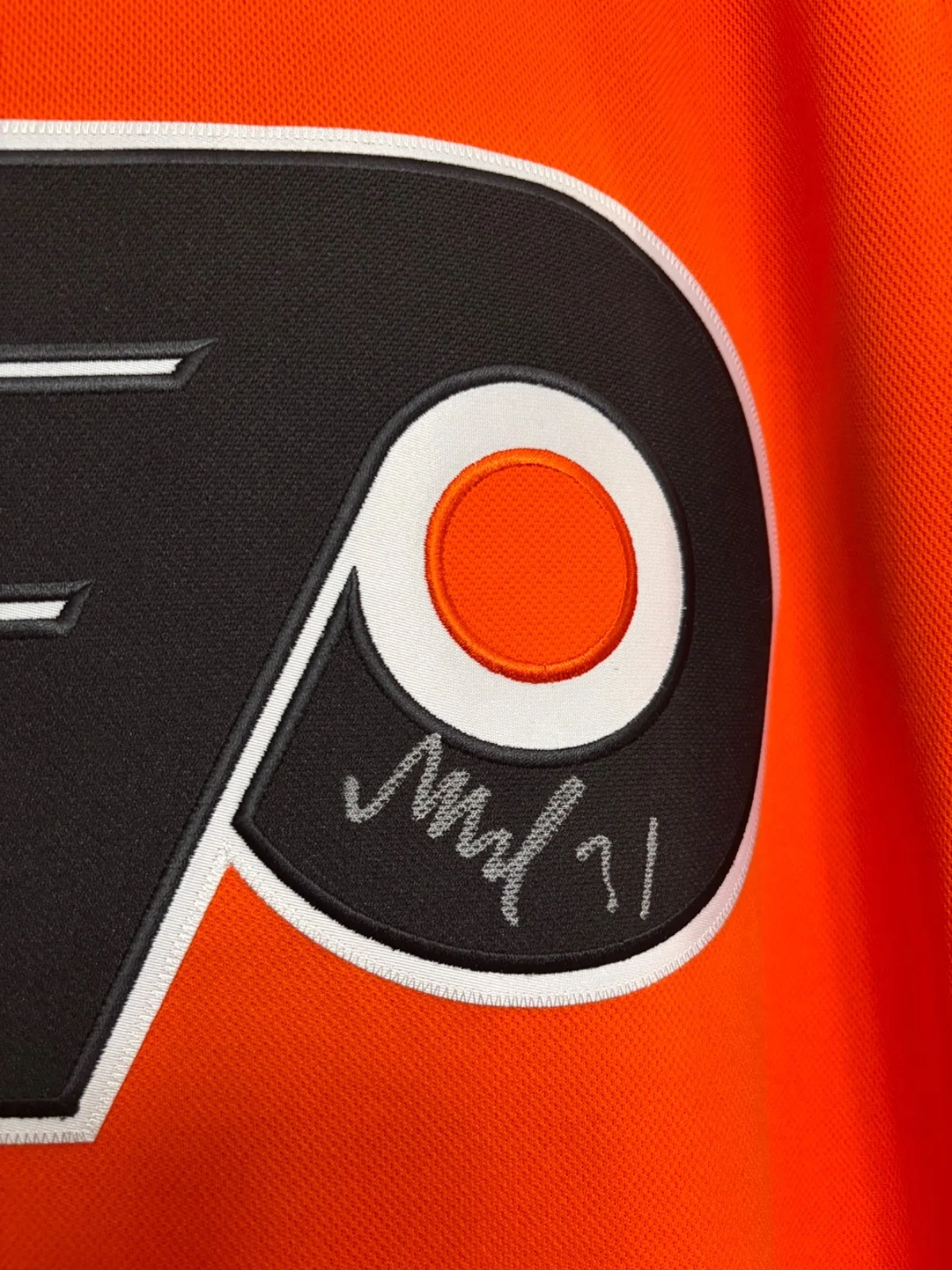 MATVEI MICHKOV SIGNED AUTOGRAPHED PHILADELPHIA FLYERS ADIDAS JERSEY RARE FULL!, image 2