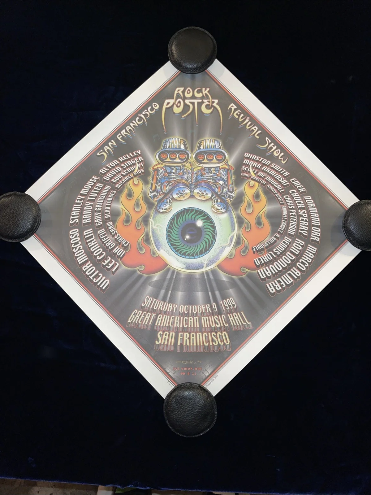 Emek Signed SF Rock Poster Revival Show Rare Print Mouse Kelly Sperry Moscoso 99, изображение 2