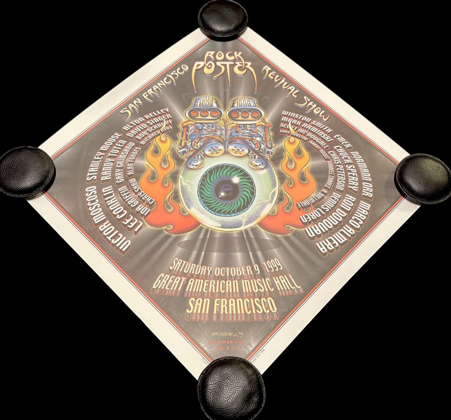 Emek Signed SF Rock Poster Revival Show Rare Print Mouse Kelly Sperry Moscoso 99, изображение 4