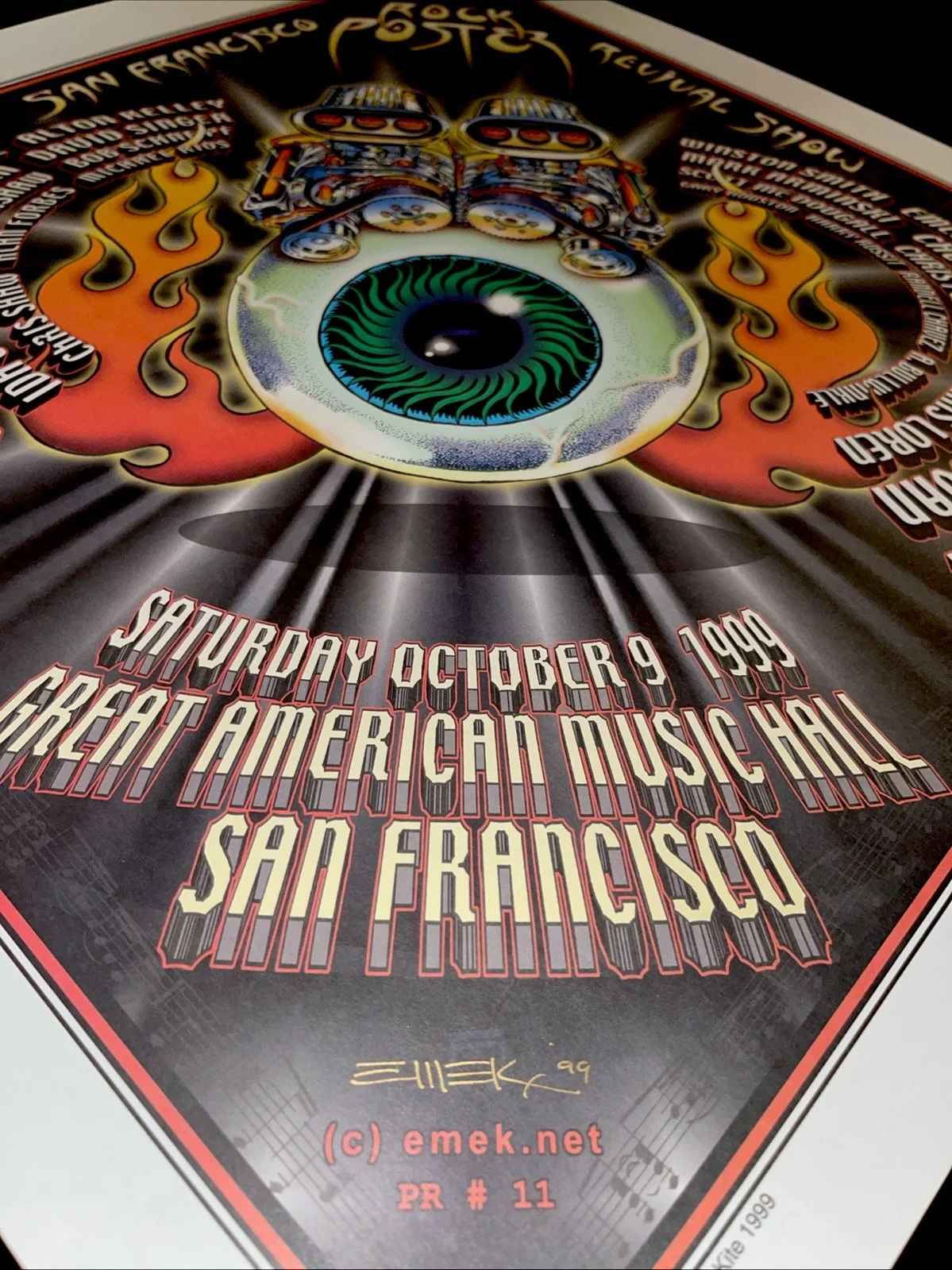 Emek Signed SF Rock Poster Revival Show Rare Print Mouse Kelly Sperry Moscoso 99, изображение 5