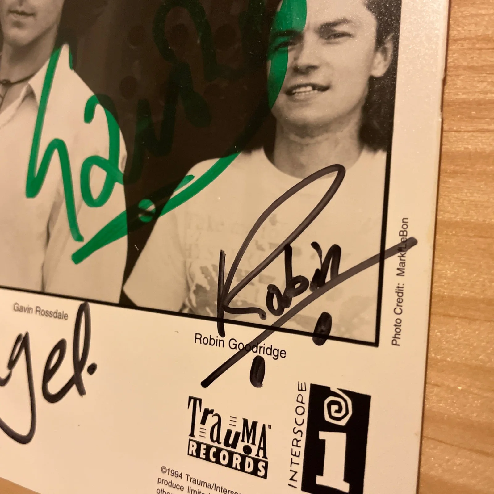 BUSH Gavin Rossdale autographed 8x10 Photo SIGNED By all Members 1994 RARE, image 4
