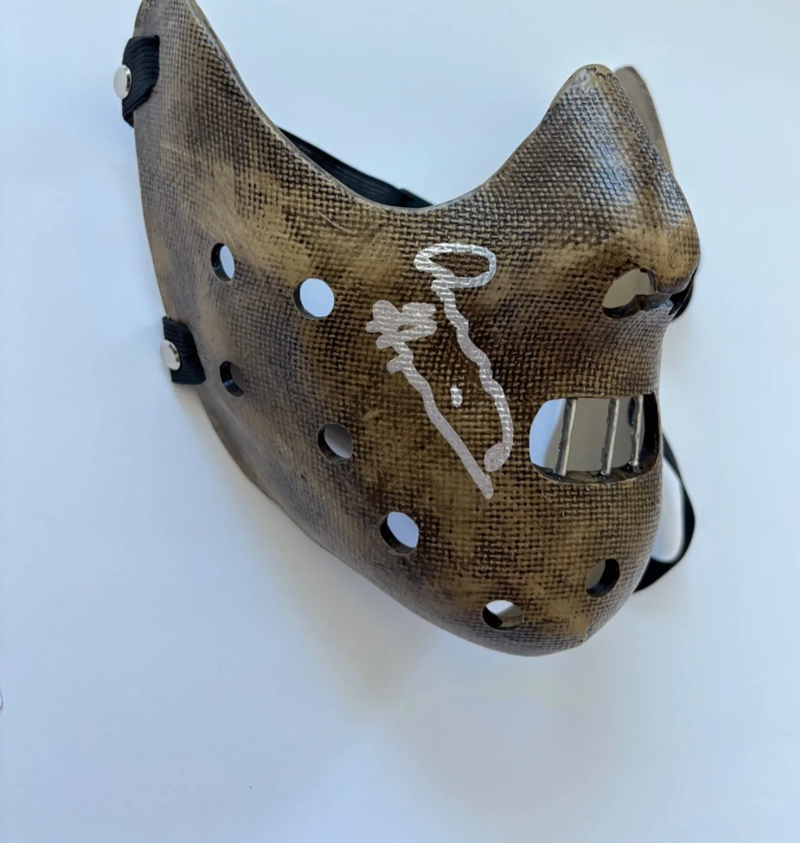 ANTHONY HOPKINS SIGNED HANNIBAL LECTER MOVIE PROP MASK SILENCE OF THE LAMBS BAS, изображение 2