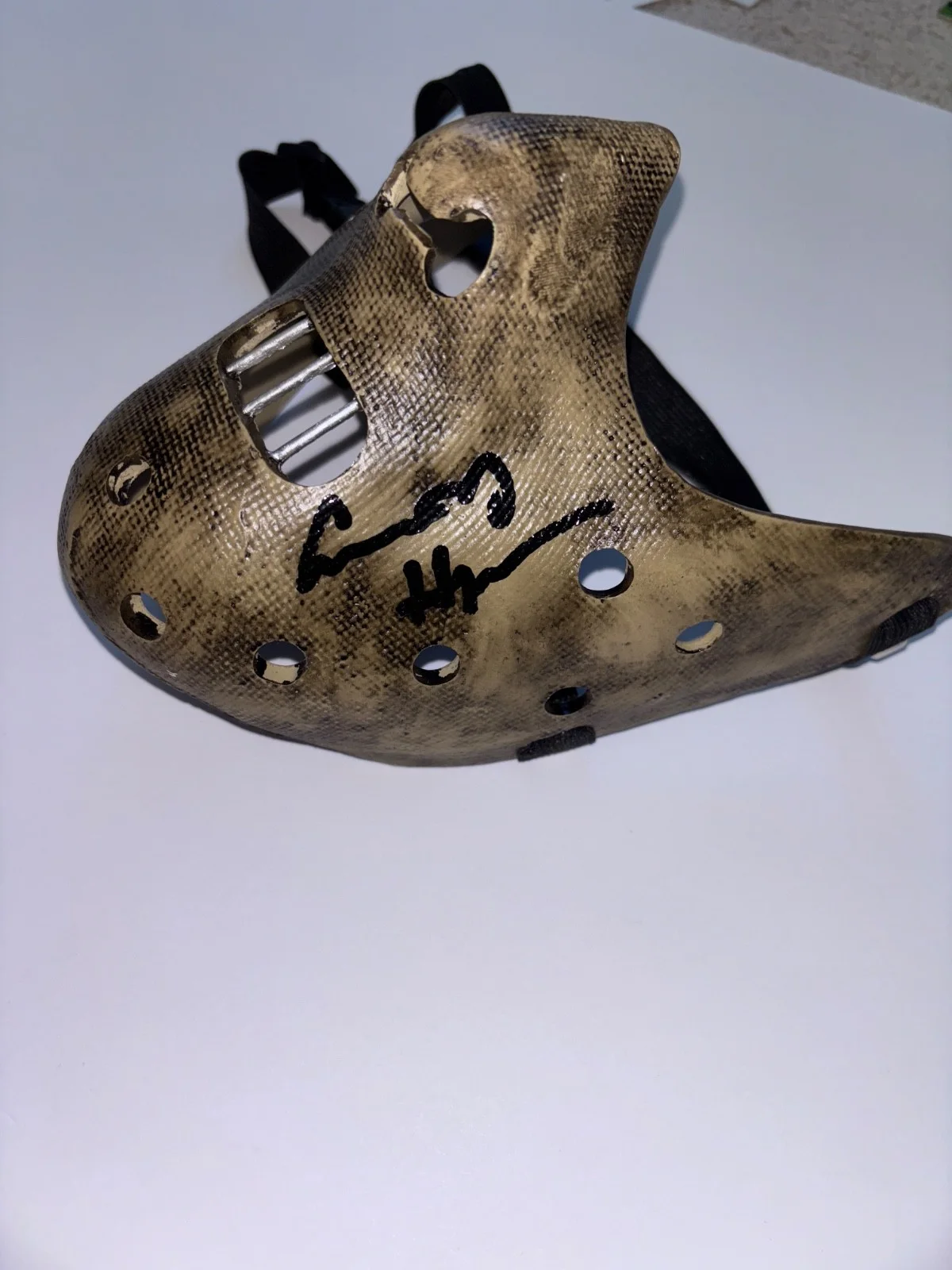 ANTHONY HOPKINS SIGNED HANNIBAL LECTER MASK MOVIE PROP SILENCE OF THE LAMBS BAS, изображение 2