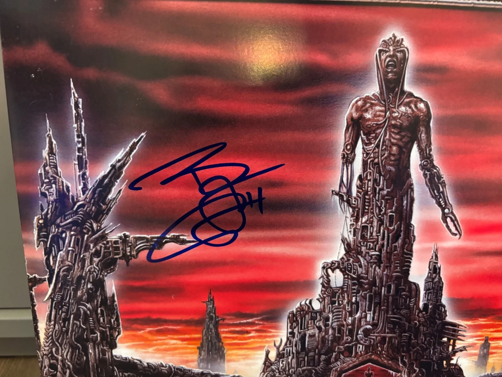 IN FLAMES SIGNED AUTOGRAPHED SILVER LP VINYL COLONY RARE ANDERS & BJORN METAL, image 2