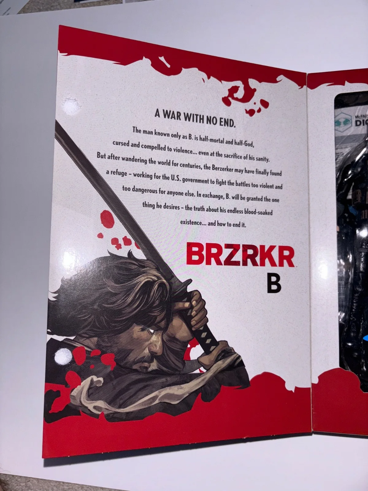 KEANU REEVES SIGNED BRZRKR B 7" DELUXE ACTION FIGURE MCFARLANE TOY JOHN WICK BAS, image 4