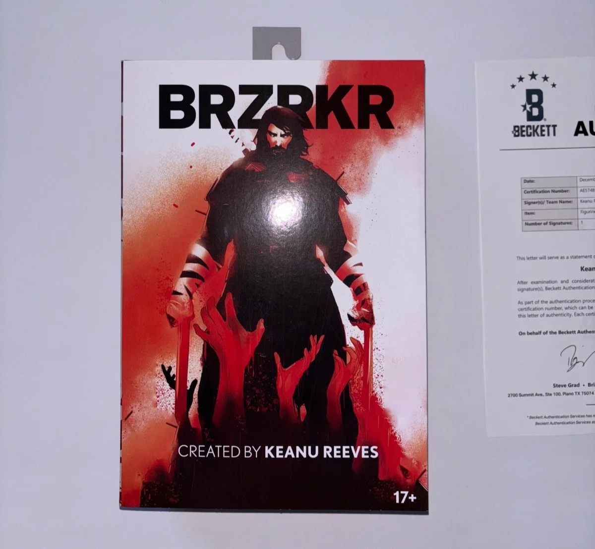 KEANU REEVES SIGNED BRZRKR B 7" DELUXE ACTION FIGURE MCFARLANE TOY JOHN WICK BAS, image 5