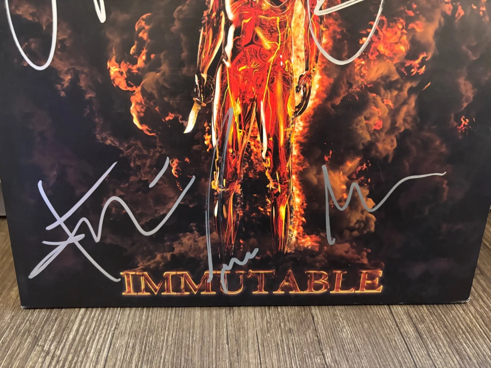 MESHUGGAH SIGNED AUTOGRAPHED LP VINYL X5 RARE IMMUTABLE METAL IN PERSON BLEED, изображение 2