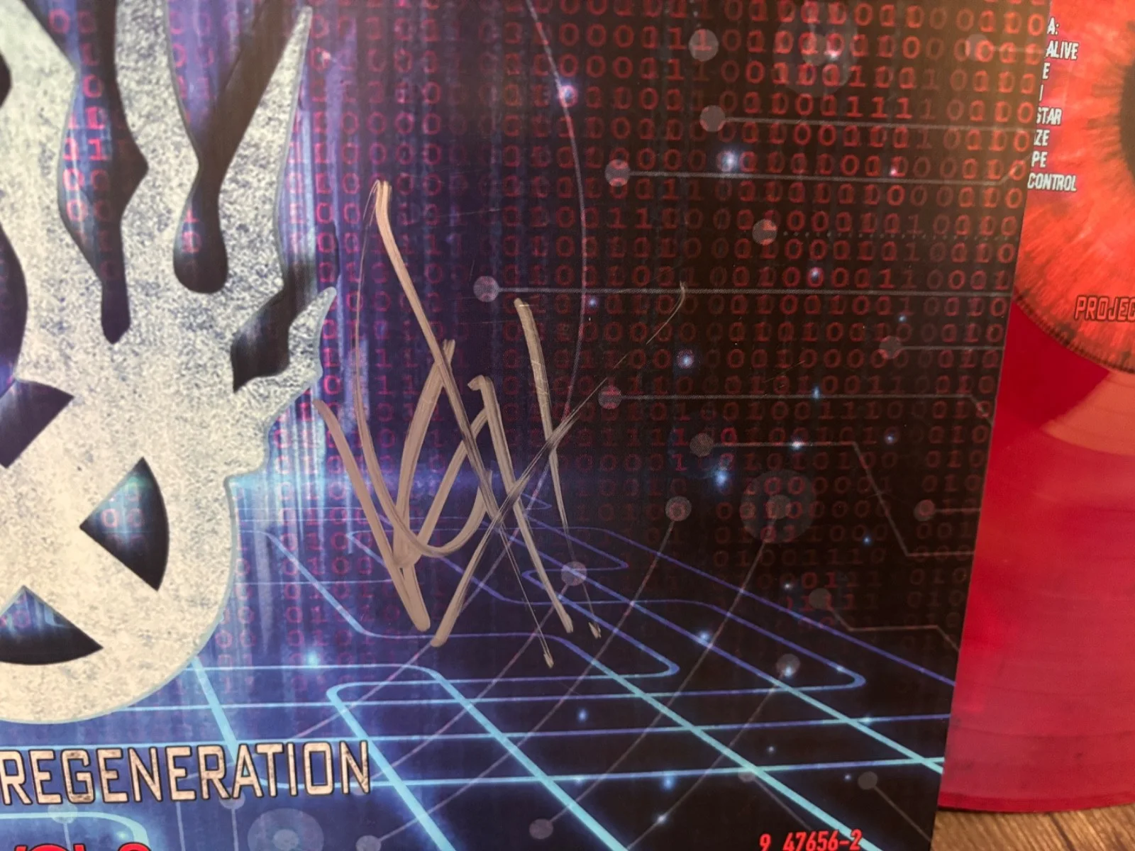 STATIC X SIGNED AUTOGRAPHED RED LP VINYL RARE X4 Project:Regeneration Vol.2 XERO, изображение 4
