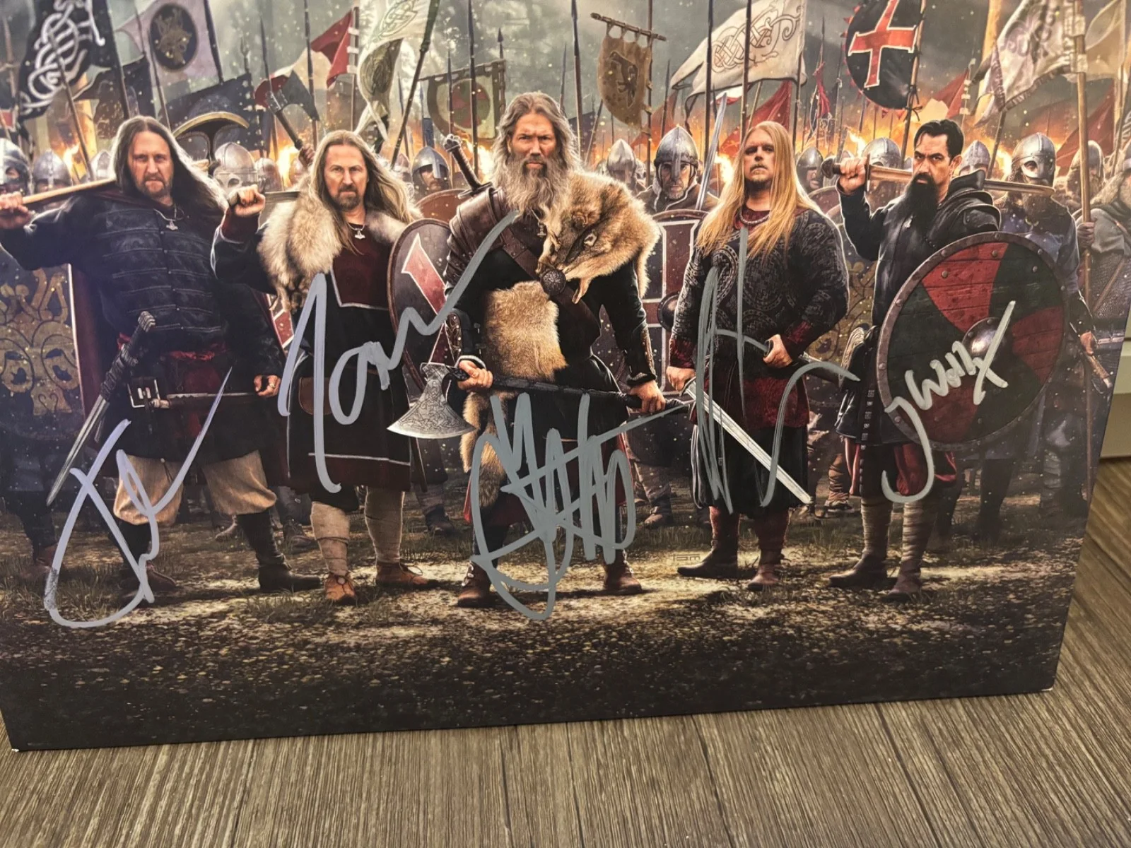 AMON AMARTH SIGNED AUTOGRAPHED LP VINYL X5 THE GREAT HEATHEN ARMY RARE METAL, изображение 2
