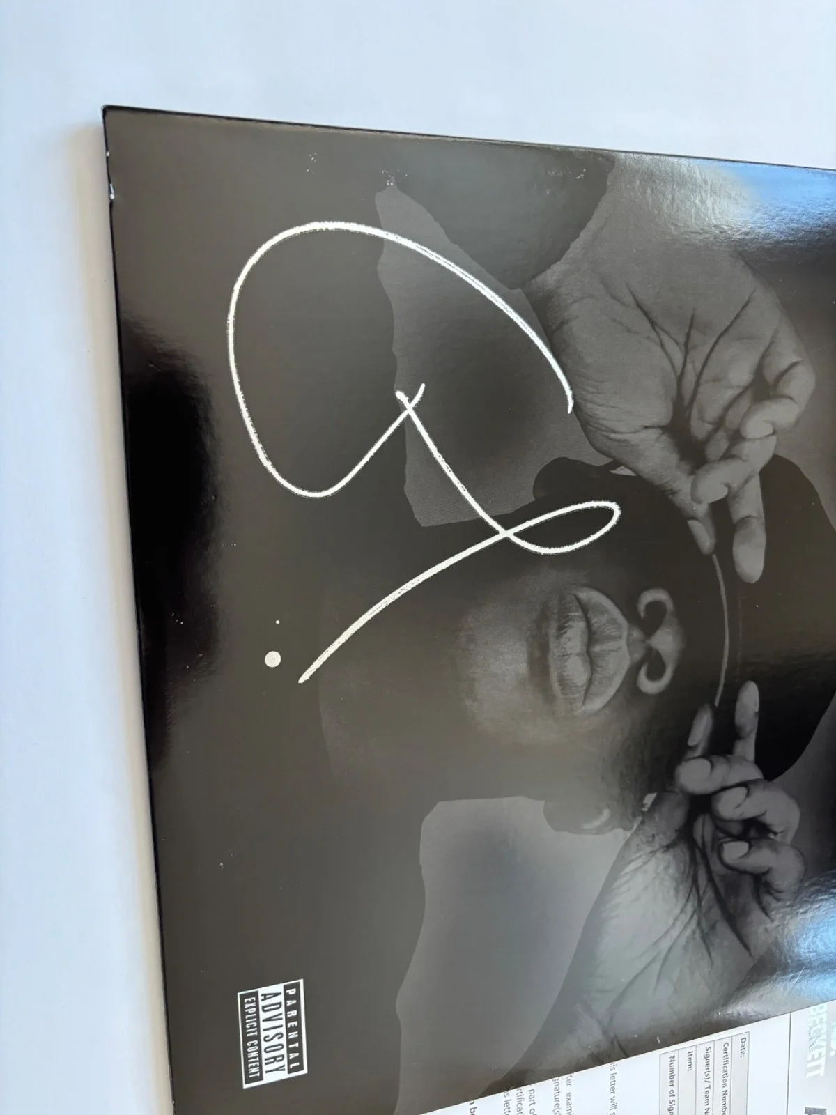 JAY Z SIGNED BLACK ALBUM VINYL RAP RAPPER HOV SHAWN CARTER HIP HOP ICON BAS, изображение 2