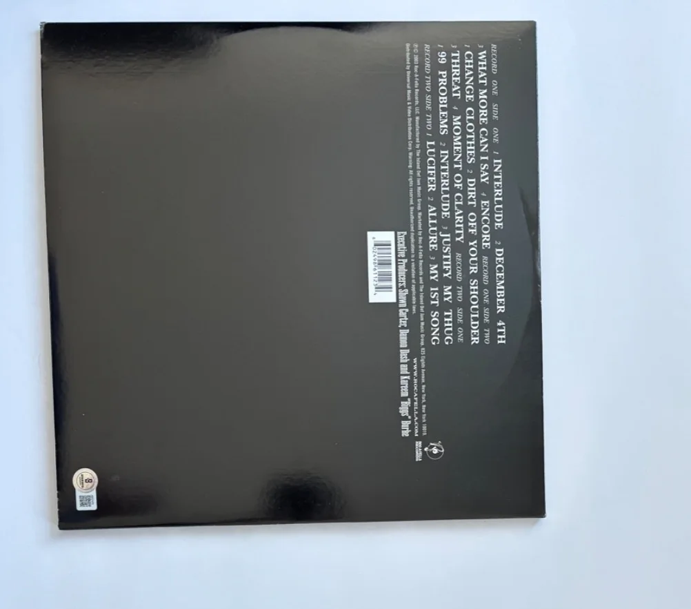 JAY Z SIGNED BLACK ALBUM VINYL RAP RAPPER HOV SHAWN CARTER HIP HOP ICON BAS, изображение 4