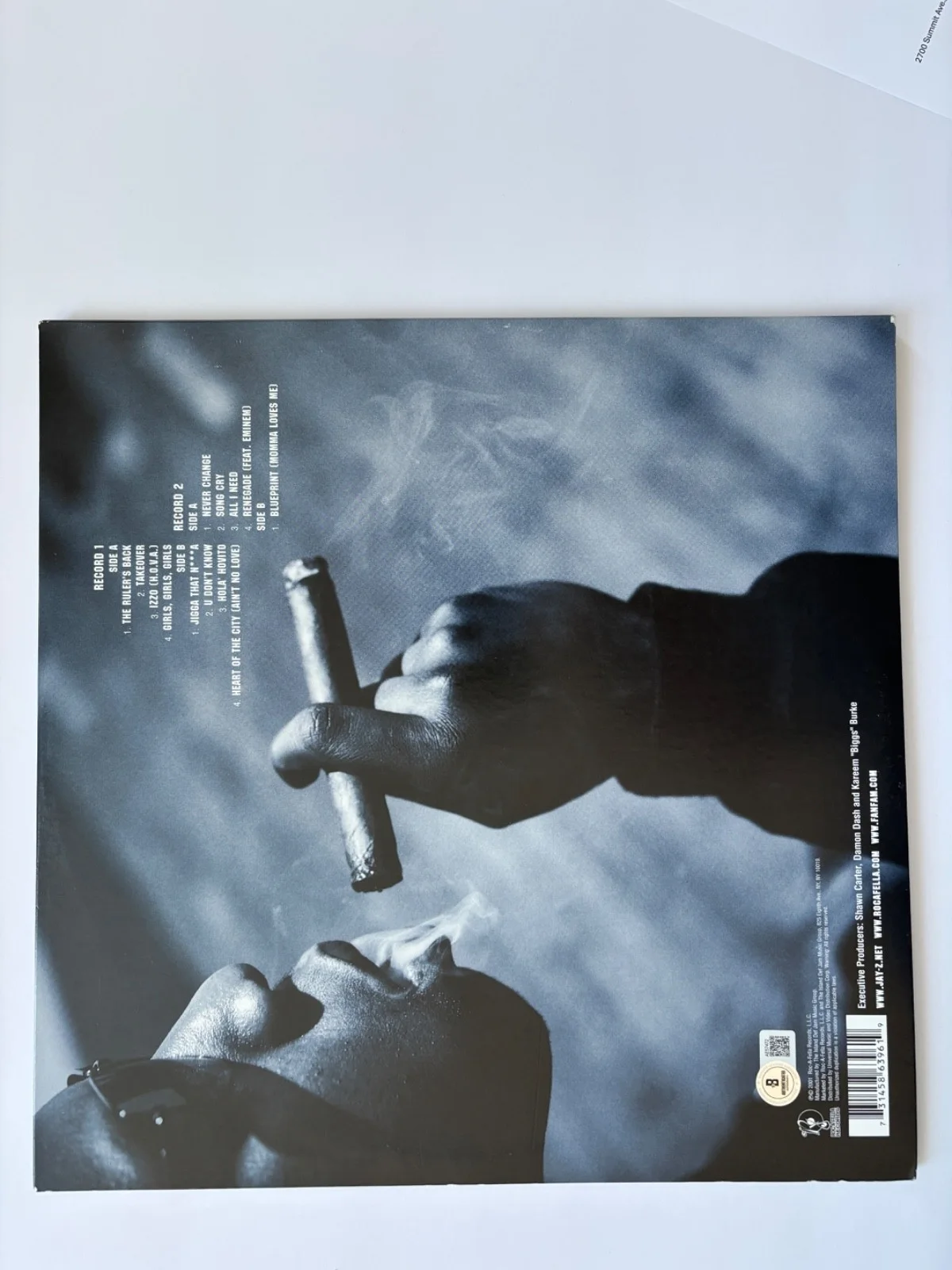 JAY Z SIGNED BLUEPRINT VINYL ALBUM RAP RAPPER HOV SHAWN CARTER PEACE BAS, image 3