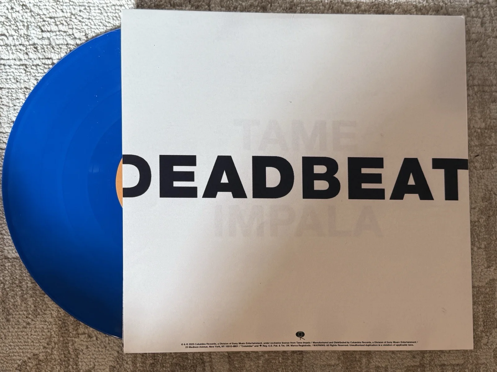 KEVIN PARKER / TAME IMPALA SIGNED DEADBEAT VINYL LP - PSA COA, изображение 2