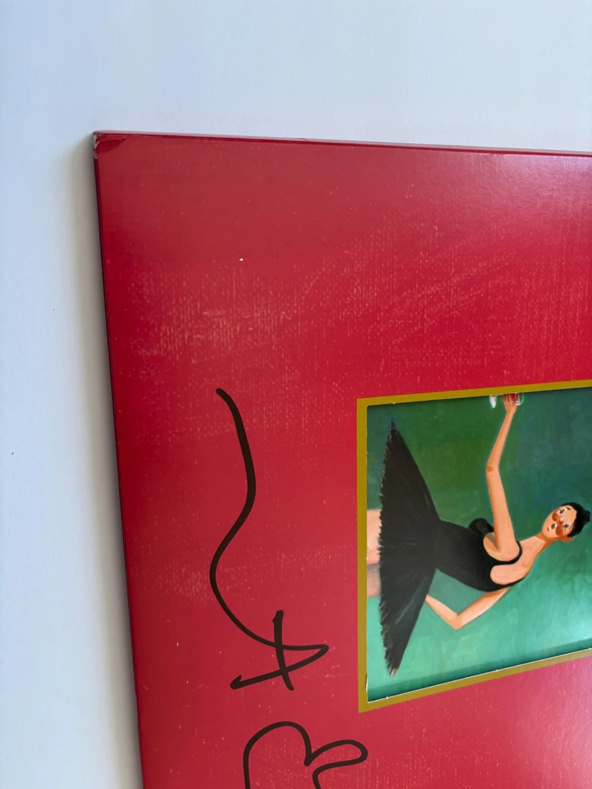KANYE WEST SIGNED MY BEAUTIFUL DARK TWISTED FANTASY VINYL ALBUM MBDTF BAS SKETCH, изображение 2