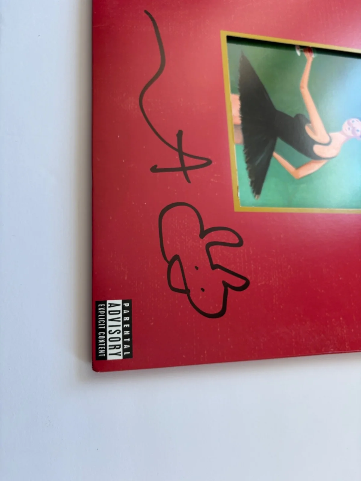 KANYE WEST SIGNED MY BEAUTIFUL DARK TWISTED FANTASY VINYL ALBUM MBDTF BAS SKETCH, изображение 3