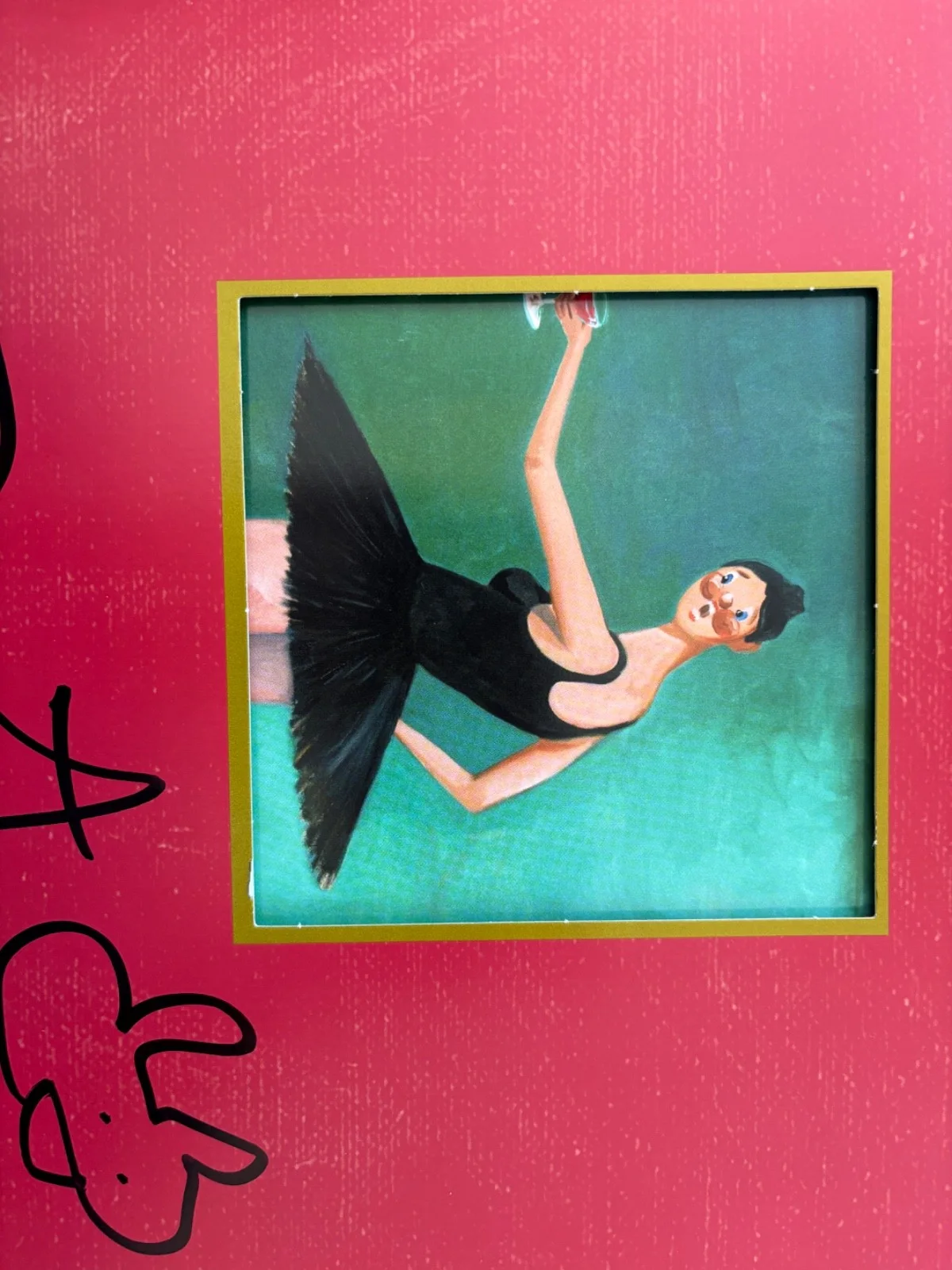 KANYE WEST SIGNED MY BEAUTIFUL DARK TWISTED FANTASY VINYL ALBUM MBDTF BAS SKETCH, изображение 4