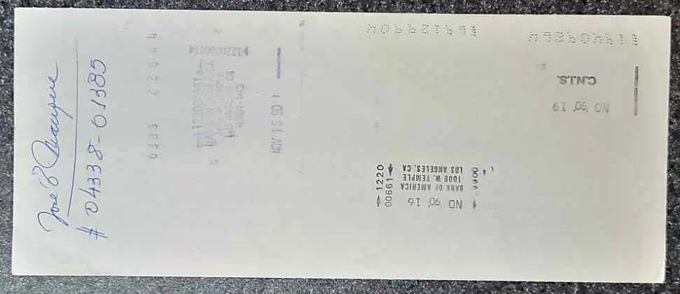 Autographed Signed Check/Document: Henry Winkler THE FONZ, image 4
