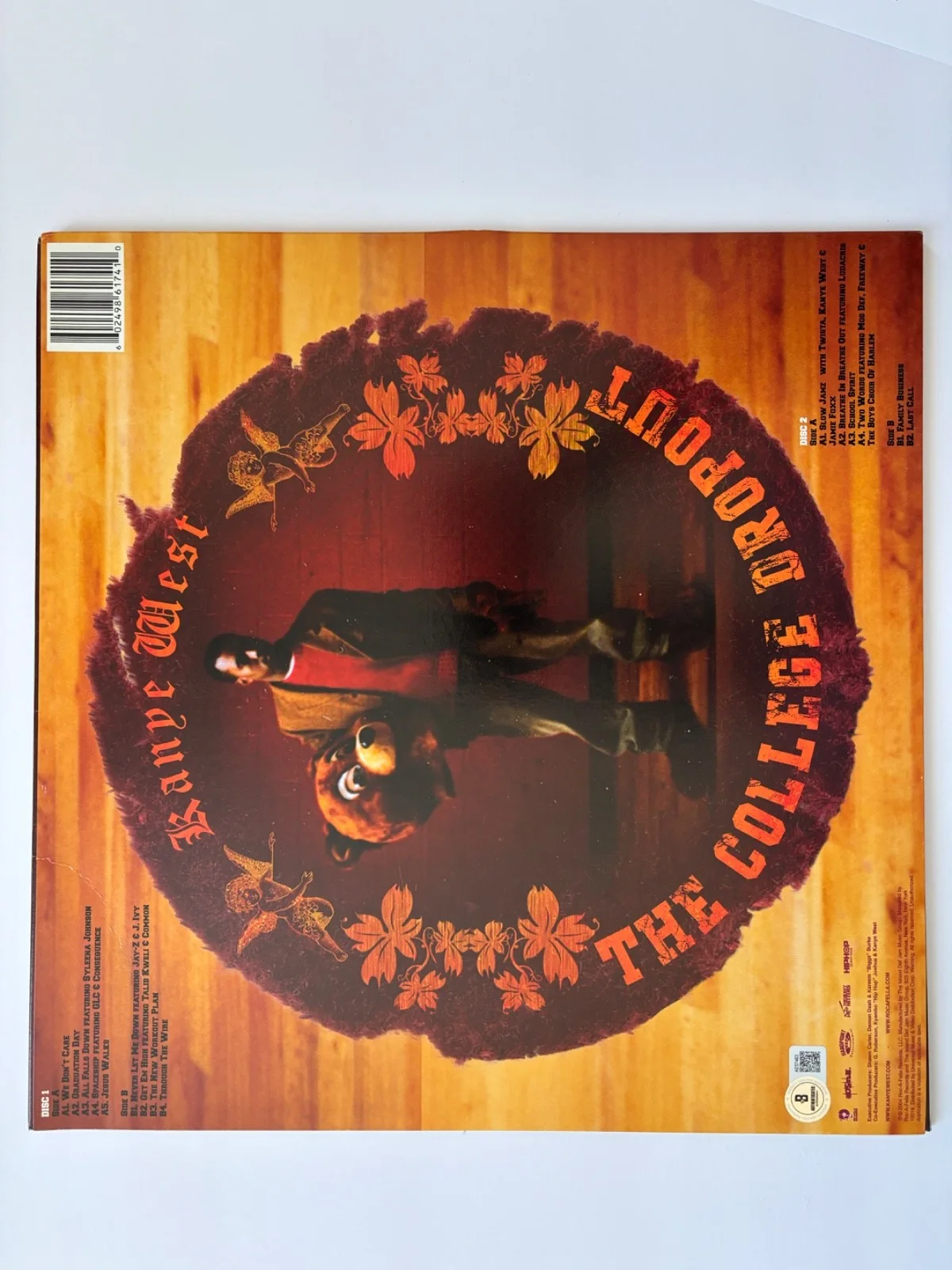 KANYE WEST SIGNED COLLEGE DROPOUT VINYL ALBUM YE RAP MBDTF BAS RARE SKETCH, изображение 2