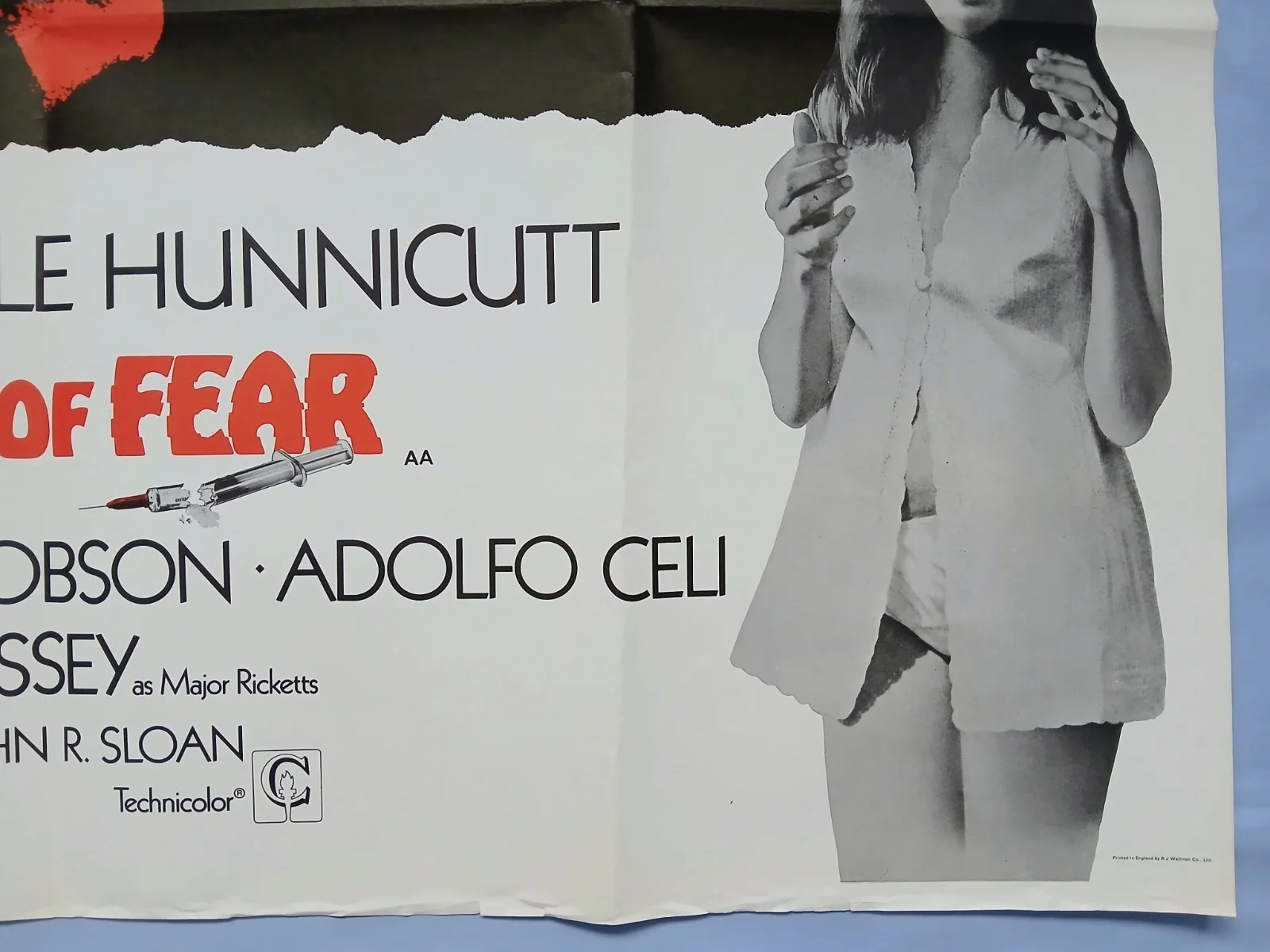 FRAGMENT OF FEAR (1970)rare original quad poster -David Hemmings horror thriller, изображение 5