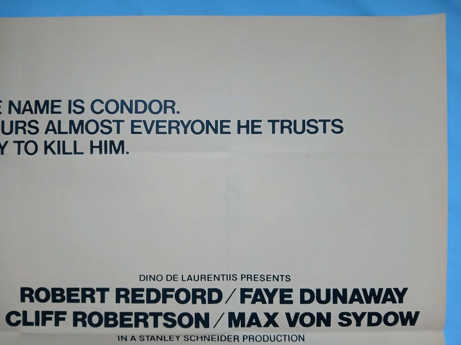 3 DAYS OF THE CONDOR (1975) original quad poster - Robert Redford, Faye Dunaway, изображение 3
