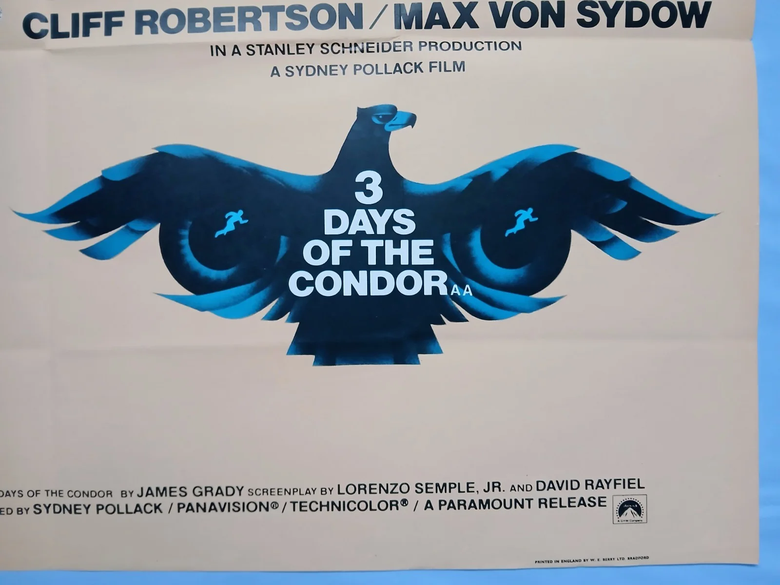 3 DAYS OF THE CONDOR (1975) original quad poster - Robert Redford, Faye Dunaway, изображение 5