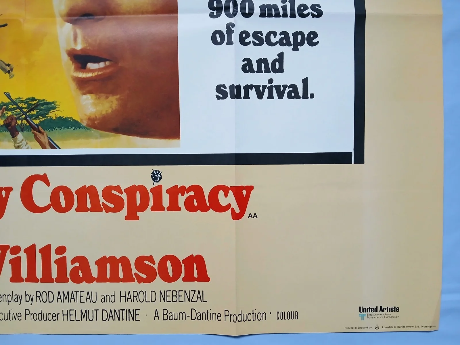 THE WILBY CONSPIRACY (1975)exc cond original quad poster -Sidney Poitier,M.Caine, изображение 5