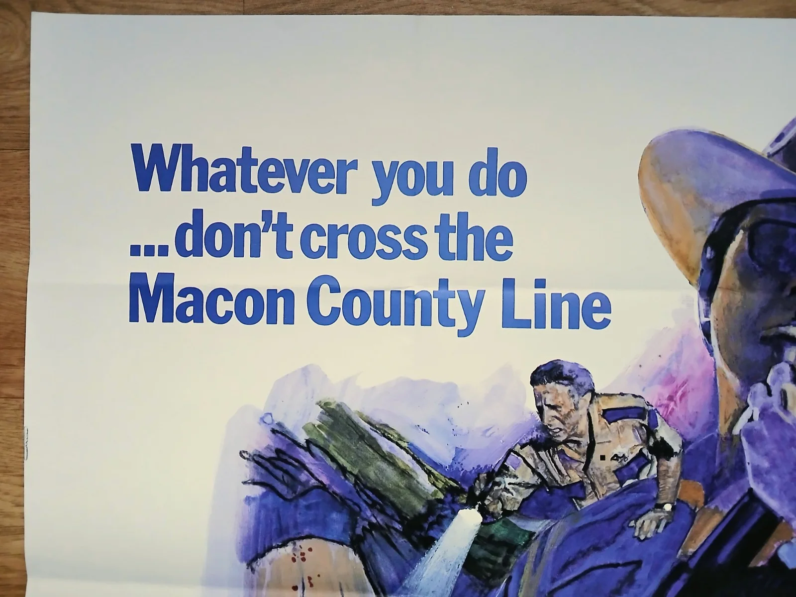 MACON COUNTY LINE (1974) original UK quad poster - teen car chase drama, изображение 2