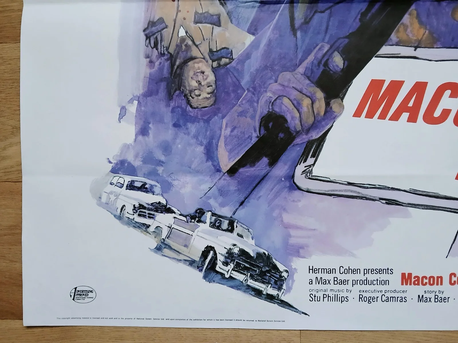 MACON COUNTY LINE (1974) original UK quad poster - teen car chase drama, изображение 4