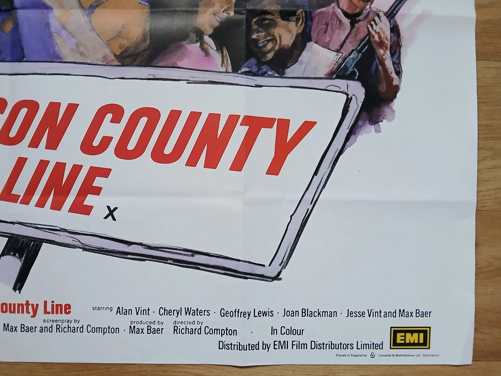 MACON COUNTY LINE (1974) original UK quad poster - teen car chase drama, изображение 5