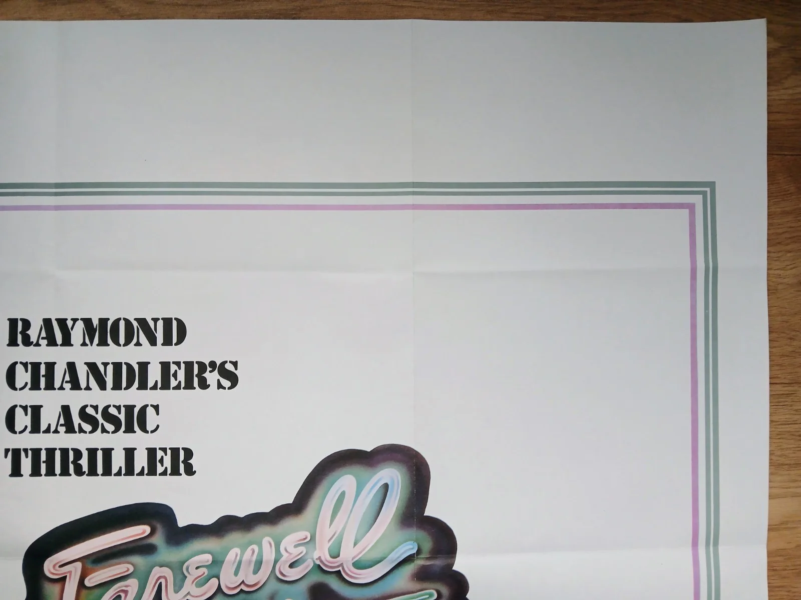 FAREWELL MY LOVELY (1975)exc cond original quad poster -Robert Mitchum, Rampling, image 3
