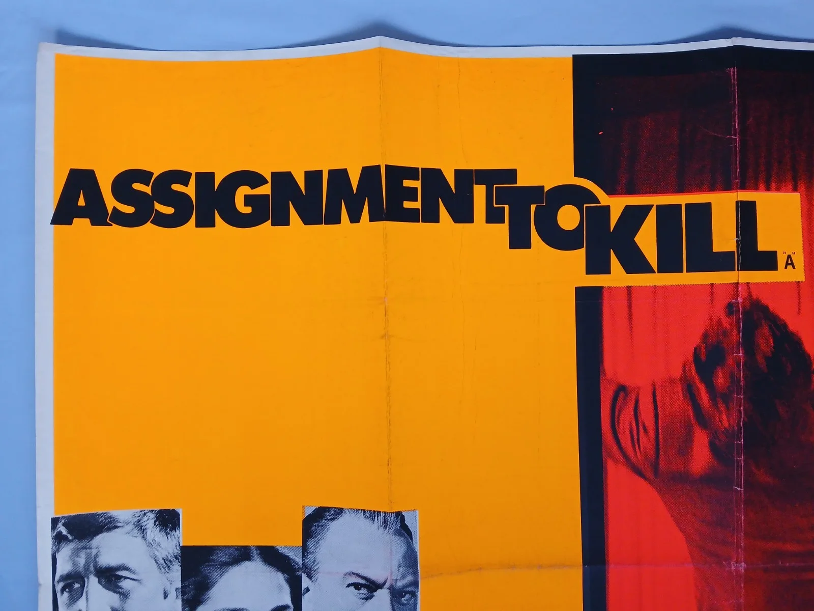 ASSIGNMENT TO KILL (1968)rare original UK quad poster -Sheldon Reynolds thriller, изображение 2