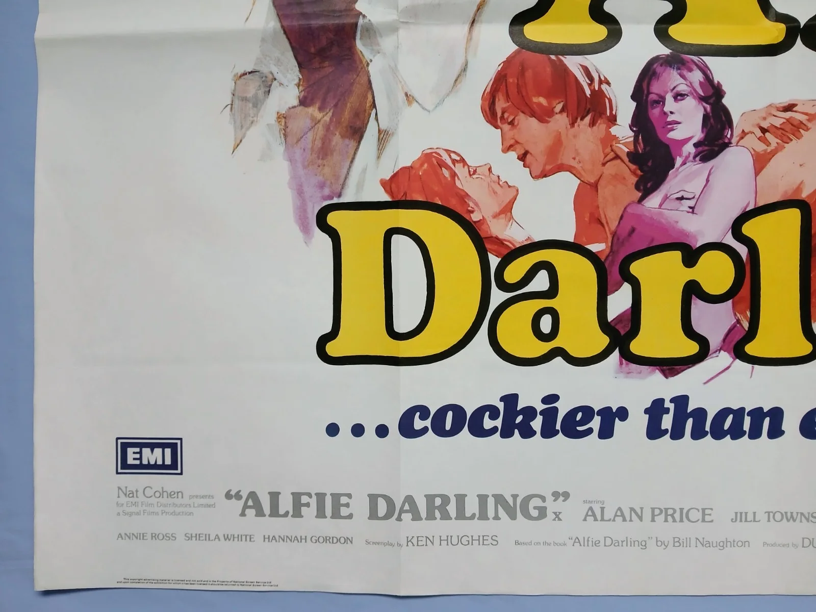 ALFIE DARLING (1975) original quad poster -Alan Price,Jill Townsend,Joan Collins, изображение 4