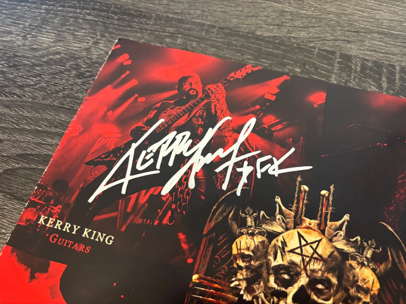 SLAYER SIGNED AUTOGRAPHED 12X12 ALBUM FLAT KERRY KING RARE IN PERSON METAL, изображение 2