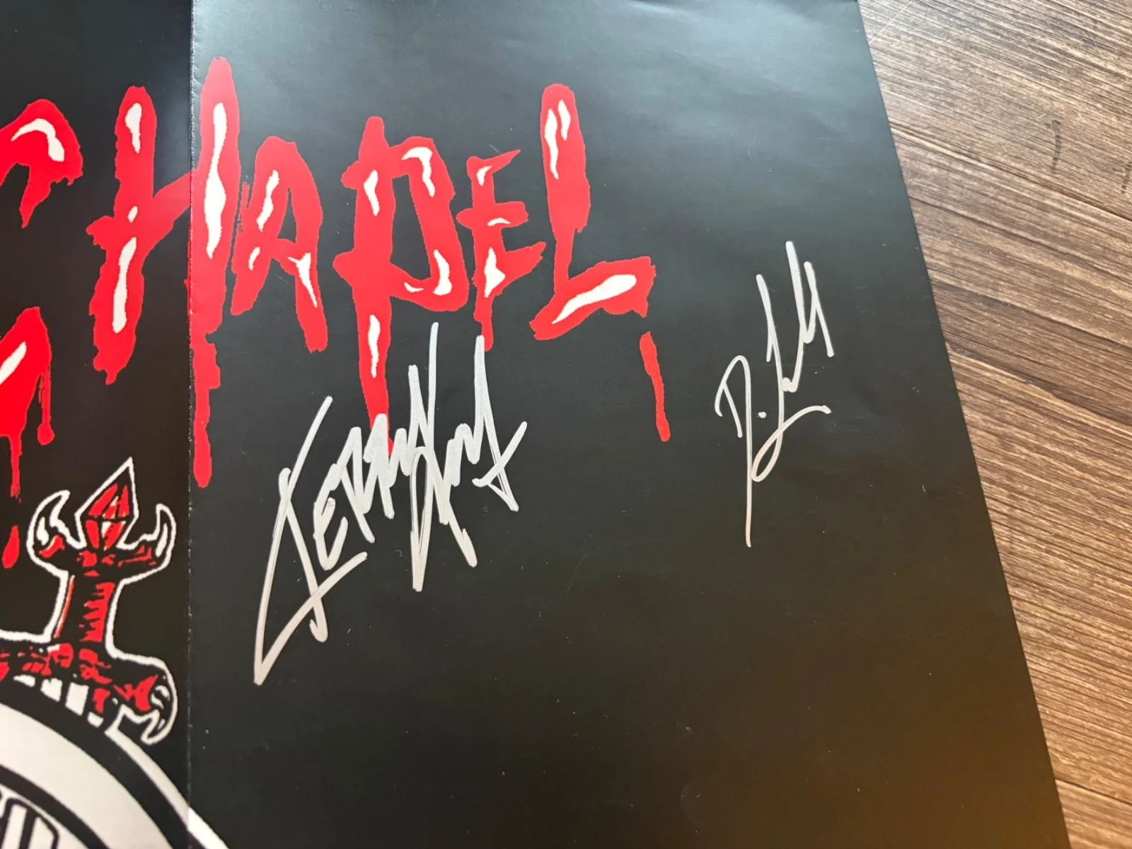 SLAYER SIGNED AUTOGRAPHED POSTER HAUNTING THE CHAPEL KERRY KING DAVE LOMBARDO, изображение 2