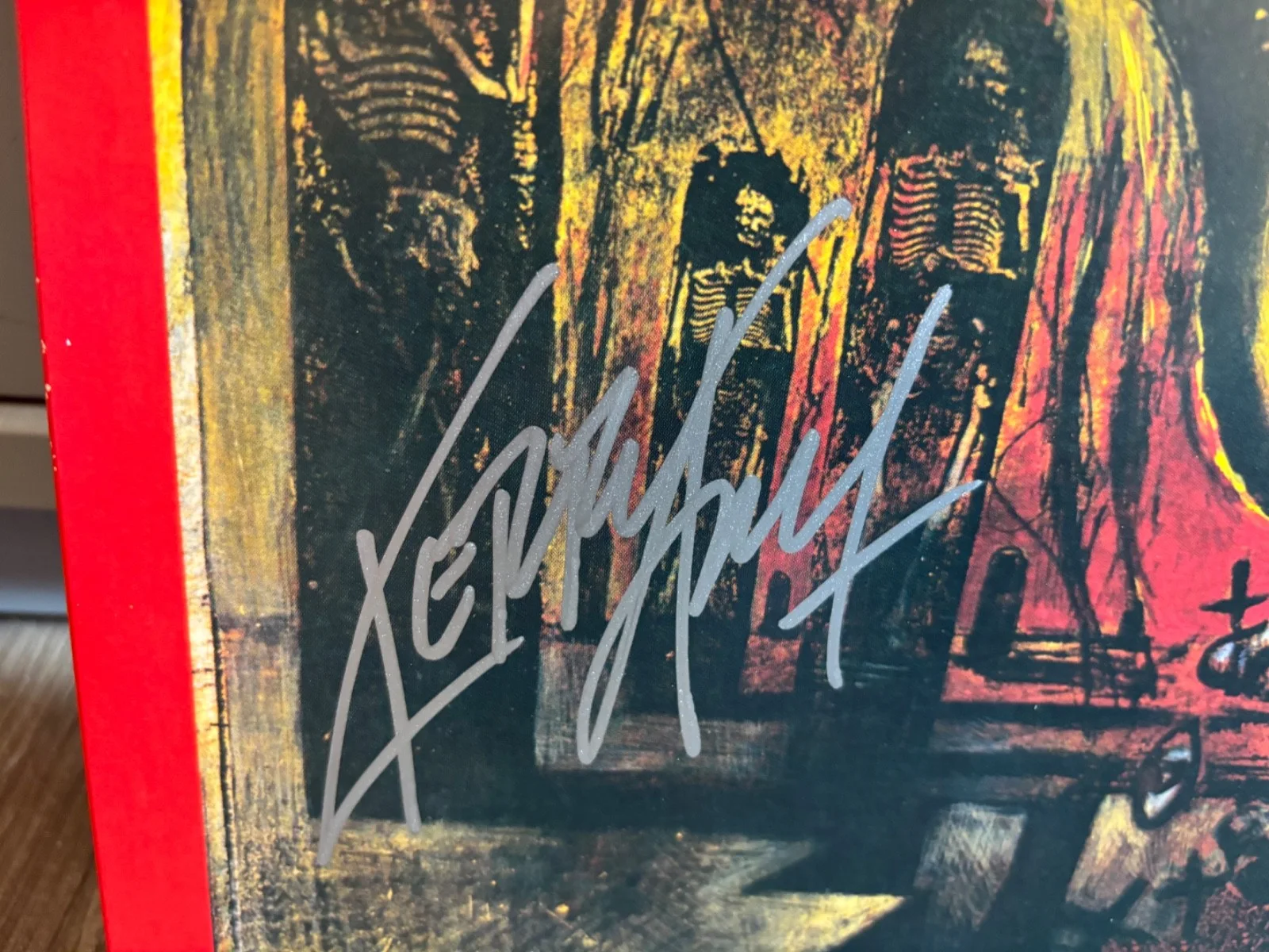 SLAYER SIGNED AUTOGRAPHED LP VINYL SEASONS ABYSS KERRY KING RARE IN PERSON, изображение 2