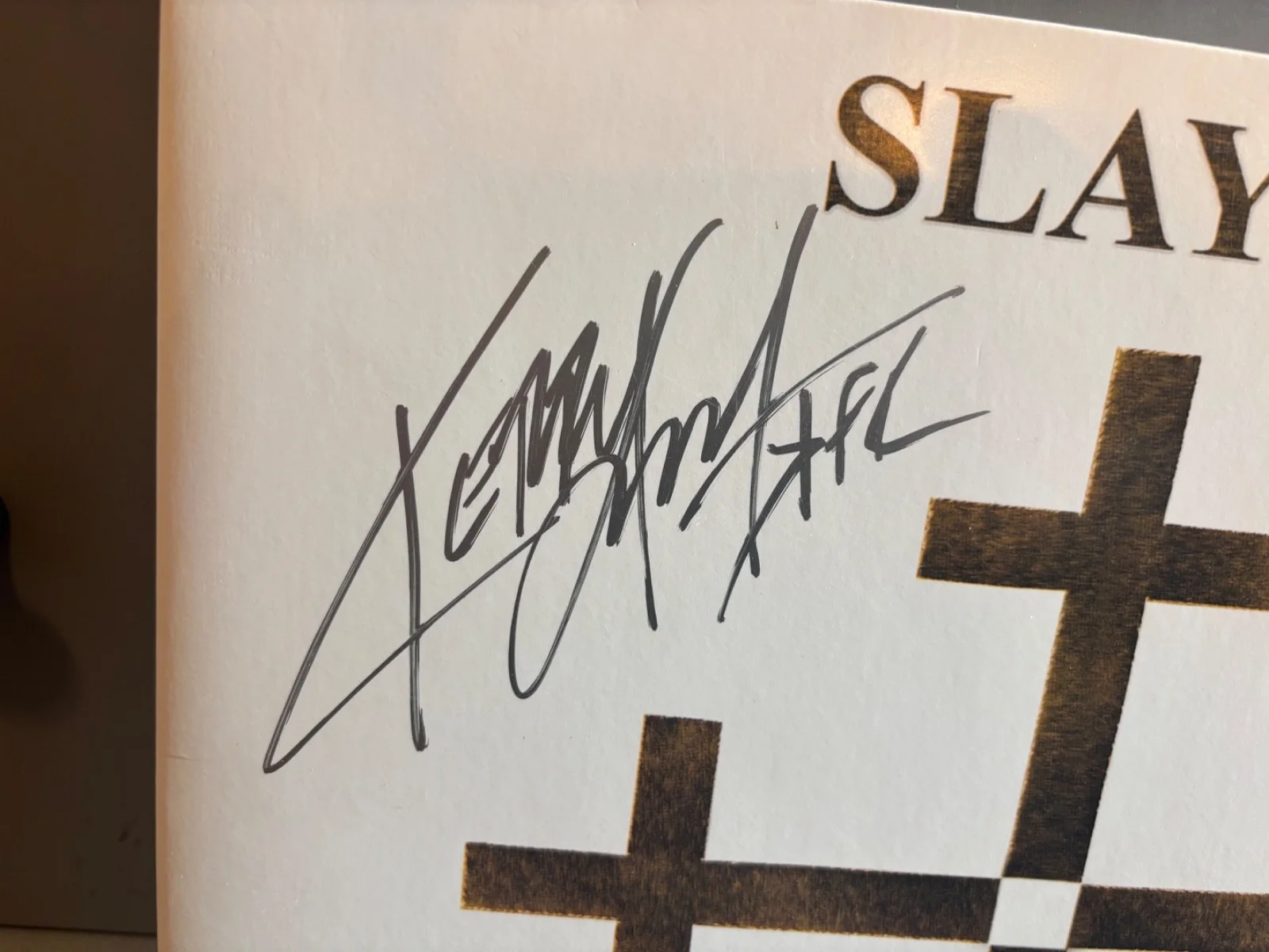 SLAYER SIGNED AUTOGRAPHED LP VINYL GOD HATES US ALL RARE KERRY KING PAUL BOSTAPH, изображение 2