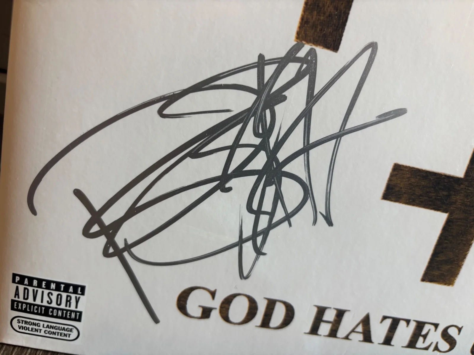 SLAYER SIGNED AUTOGRAPHED LP VINYL GOD HATES US ALL RARE KERRY KING PAUL BOSTAPH, изображение 3