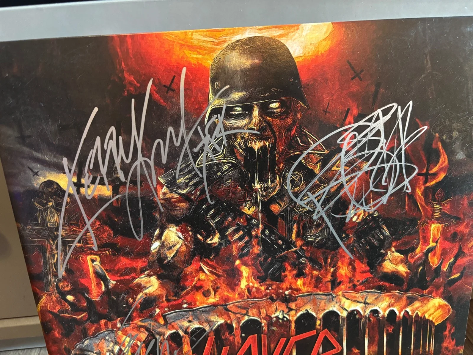 SLAYER SIGNED AUTOGRAPHED LP VINYL RARE REPENTLESS KILLOGY X3 KERRY KING (2), изображение 2