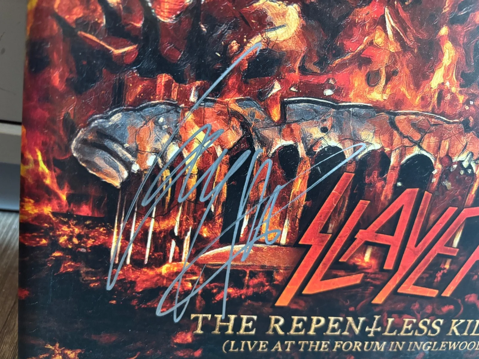 SLAYER SIGNED AUTOGRAPHED LP VINYL RARE REPENTLESS KILLOGY X3 KERRY KING (2), изображение 3